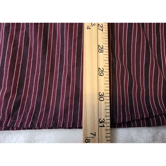 Claiborne Men’s XXL Purple 80's 2-Ply Striped Button Up Shirt - Picture 7 of 7